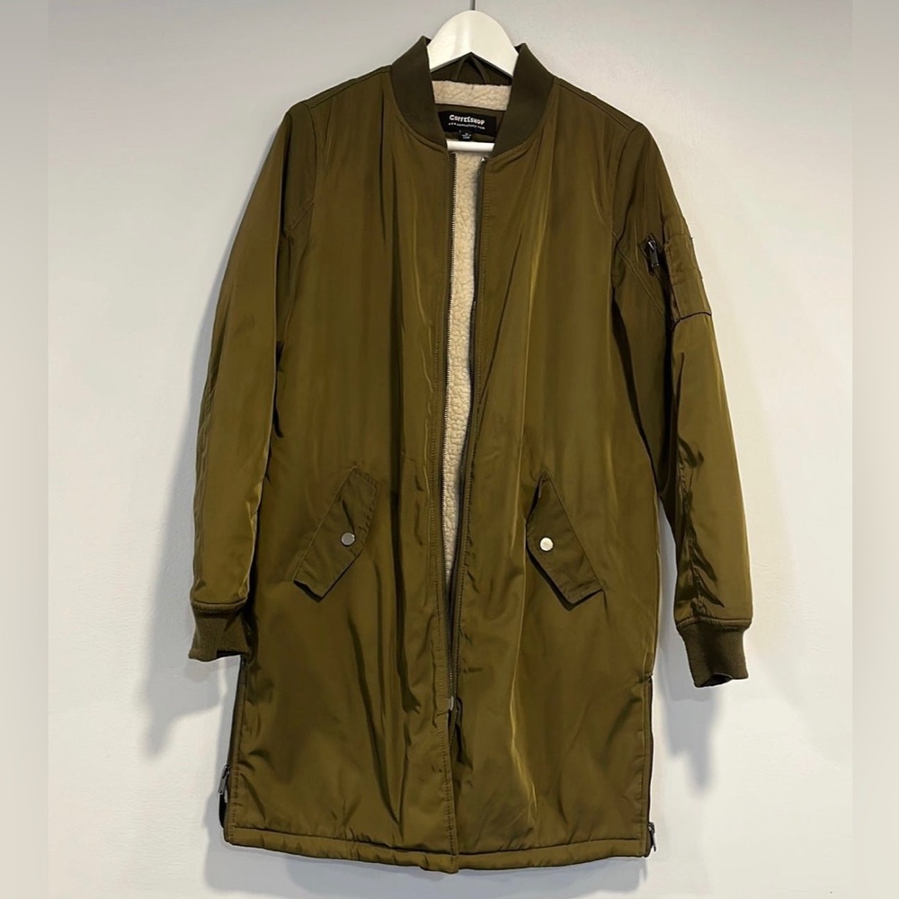 BOMBER LONG JACKET SIZE M